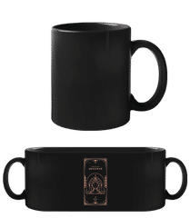 Art Deco Sternzeichen Jungfrau · Schwarze Tasse