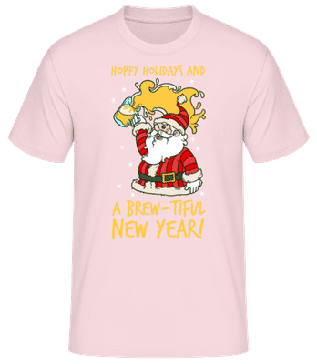 Hoppy Holidays - Men's Basic T-Shirt - Pink - Front