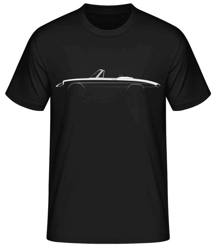 Náhľad: 'Alfa Romeo Spider 1966' Silhouette - Pánske basic tričko - Čierna - Predné