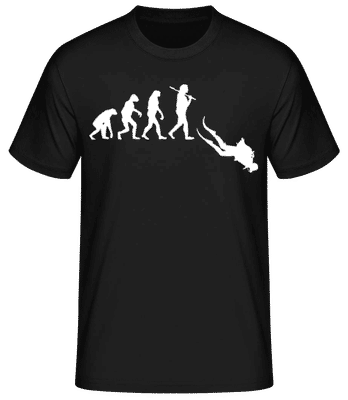 Evolution Of Diving - Men's Basic T-Shirt - Black - Front