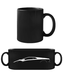 'Lamborghini Diablo' Silhouette · Schwarze Tasse