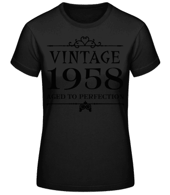Vintage 1958 Perfection - Women's Basic T-Shirt - Black - Front