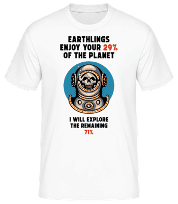 Earthlings Enjoy Your 29% - Men's Basic T-Shirt - White - Front