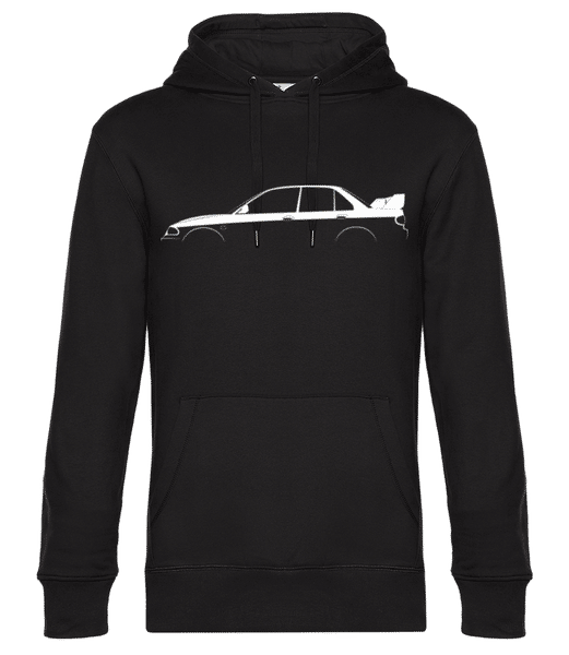 Aperçu: 'Mitsubishi Lancer Evo. III' Silhouette - Sweat à capuche premium Unisexe - Noir - Devant