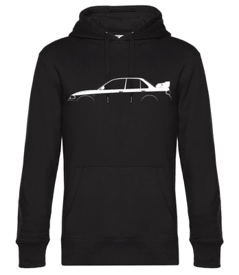 'Mitsubishi Lancer Evo. III' Silhouette - Sweat à capuche premium Unisexe - Noir - Devant