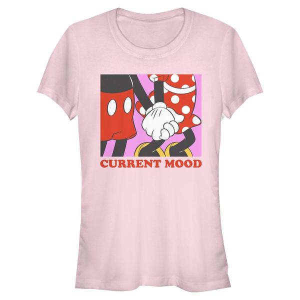 Aperçu: Disney Classics - Mickey Mouse - Mickey & Minnie Current Mood - Valentine's Day - Femme T-shirt - Rose - Devant