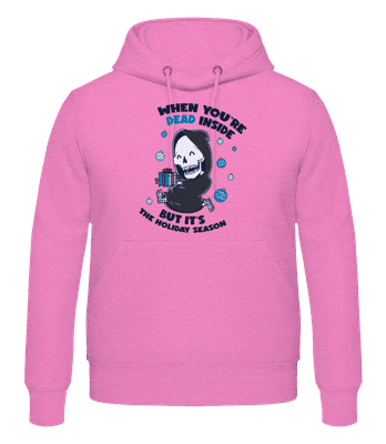 Dead Inside But Holiday Season - Pánska mikina - Kamélia - Predné