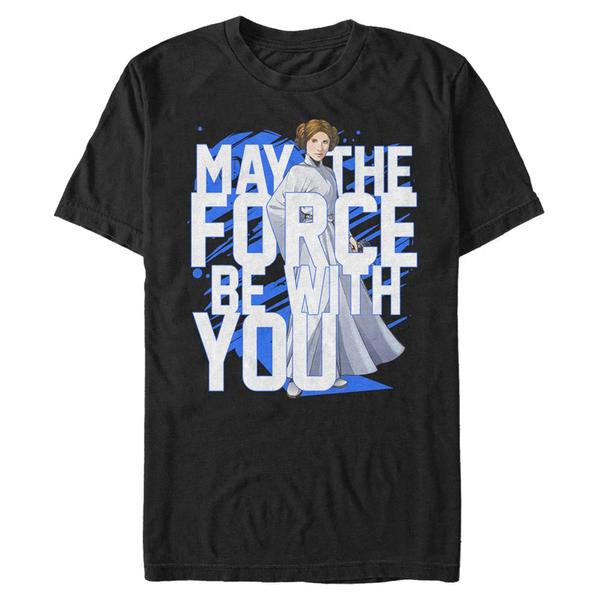 Preview: Star Wars - Princezna Leia Force Stack Leia - Men's T-Shirt - Black - Front