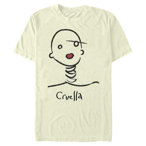 Aperçu: Disney Classics - Cruella - Doodle Cruella - Homme T-shirt - Crème - Devant