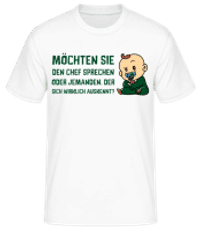 Chef Oder Der Sich Auskennt - Männer Basic T-Shirt - Weiß - Vorne