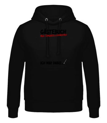 Junggesellenabschied JGA Gästebuch - Männer Hoodie - Schwarz - Vorne