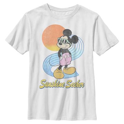 Disney Classics - Ratón Miguelito Miguelín - Mickey Sunshine Seeker - Niños Camiseta - Blanco - delante