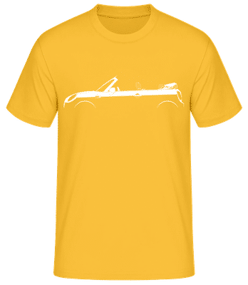 'Mini Cooper Cabrio (F57)' Silhouette - Pánske basic tričko - Zlatožltá - Predné