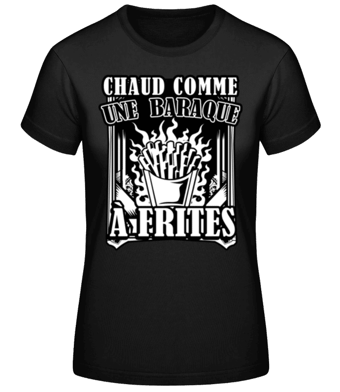 Aperçu: Comme Une Baraque À Frites 2 - T-shirt femme B&C - Noir - Devant
