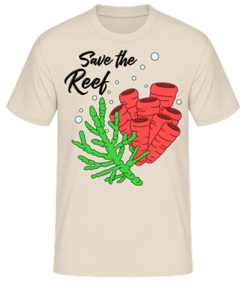 Save The Reef - Camiseta básica para hombre - Crema - delante