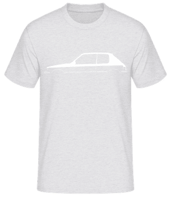 'Peugeot 205 GTI' Silhouette - T-shirt standard Homme - Gris chiné - Devant