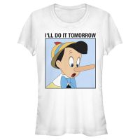 Disney Classics - Pinocchio - Pinocchio Do It Tomorrow - Frauen T-Shirt - Weiß - Vorne