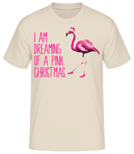 Aperçu: Pink Christmas - T-shirt standard Homme - Crème - Devant