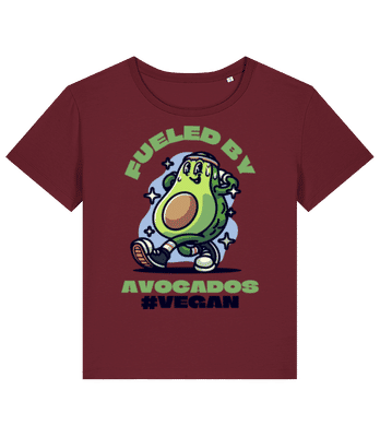 Fueled By Avocados - Frauen Bio T-Shirt Stanley Stella 2.0 - Bordeaux - Vorne