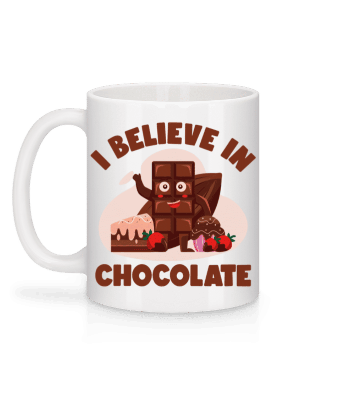 Vista previa: I Believe In Chocolate - Taza - Blanco - detrás