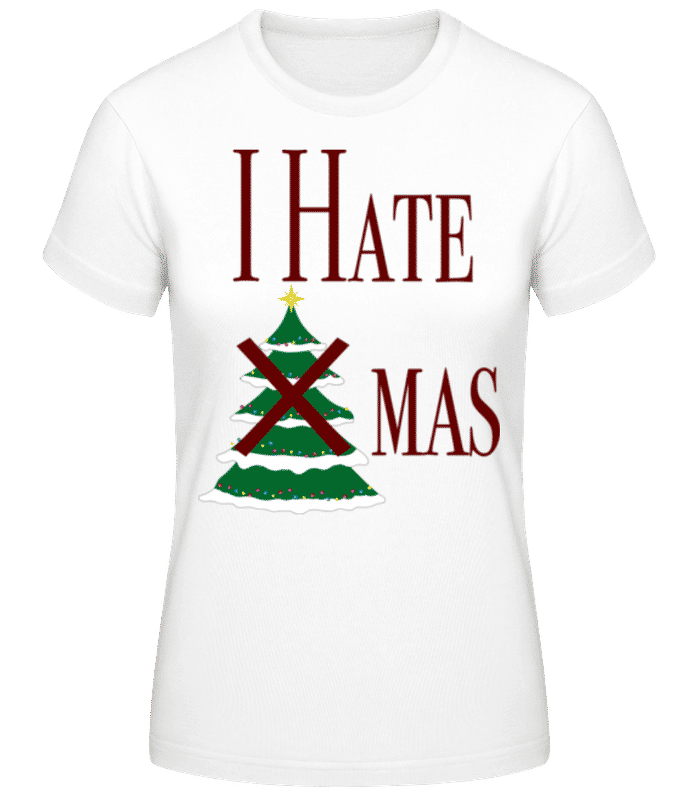 Aperçu: I Hate Xmas - T-shirt femme B&C - Blanc - Devant