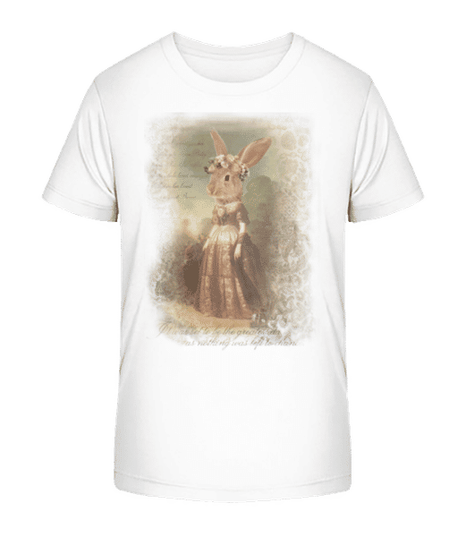 Aperçu: Peinture Lapin - T-shirt bio Enfant Stanley Stella 2.0 - Blanc - Devant
