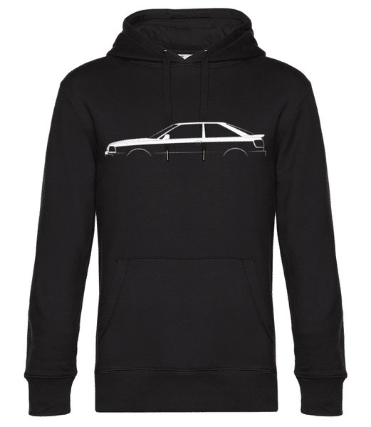 Aperçu: 'Audi S2 Coupe' Silhouette - Sweat à capuche premium Unisexe - Noir - Devant