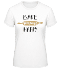 Piecť Niekto Šťastný - Dámske basic tričko - Biela - Predné