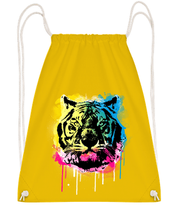 Bunter Tiger - Turnbeutel - Gelb - Vorn