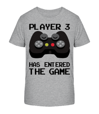 Player 3 Entered The Game - T-shirt bio Enfant Stanley Stella 2.0 - Gris chiné - Devant