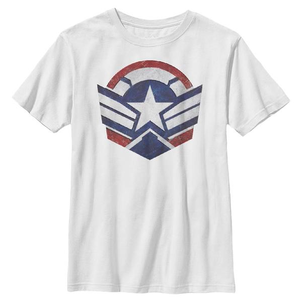 Aperçu: Marvel - Falcon et le soldat de l'hiver - Captain America Wings - Enfant T-shirt - Blanc - Devant