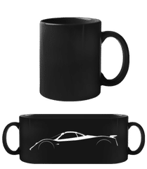 'Pagani Zonda C12' Silhouette · Schwarze Tasse