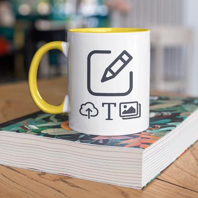 Two-toned Mug - White / Yellow