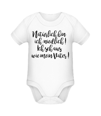Of Course I'm Cute! Dad - Baby Bio Strampler - Weiß - Vorne