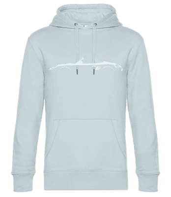 'Porsche Boxster (986)' Silhouette - Unisex premium mikina s kapucí - Světle modrá - Napřed