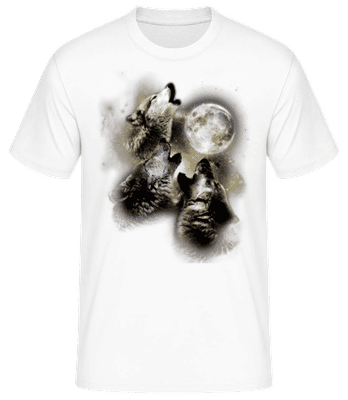Wolf Moon - Men's Basic T-Shirt - White - Front