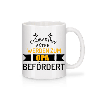 Beförderung Zum Opa - Tasse - Weiß - Vorne