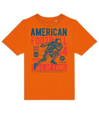 American Football Vintage - Detské tričko B&C - Oranžová - Predné