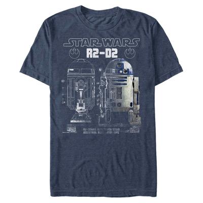 Star Wars - R2-D2 Astro Mecha - Men's T-Shirt - Heather navy - Front