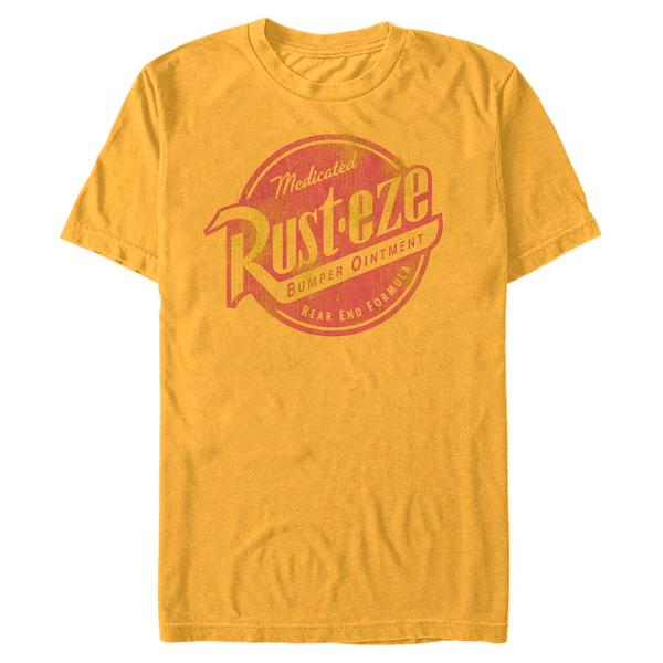 Aperçu: Pixar - Cars - Rust-Eze Rusteze Logo - Homme T-shirt - Jaune - Devant