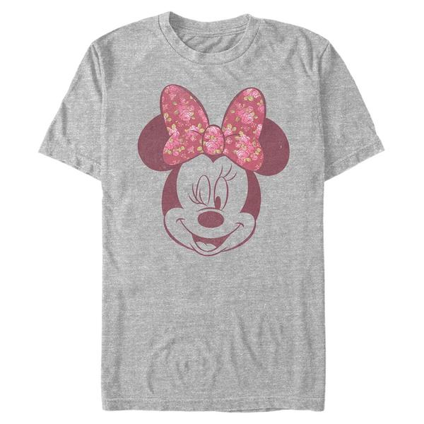 Disney - Mickey Mouse - Minnie Mouse Love Rose - Homme T-shirt - Gris chiné - Devant