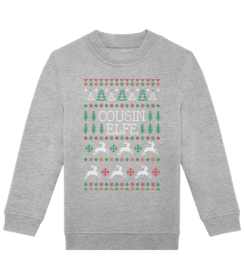 Cousin Elfe - Sweat-shirt standard pour enfant - Gris chiné - Devant