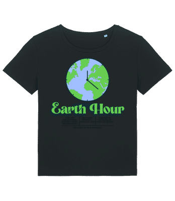 Earth Hour - Dámske bio tričko Stanley Stella 2.0 - Čierna - Predné