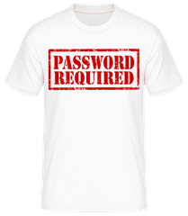Password Required Sign Red · T-shirt standard Homme