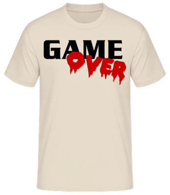 Game Over Schrift - Men's Basic T-Shirt - Cream - Front