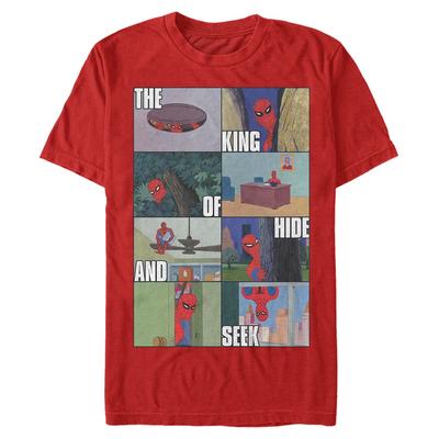 Marvel - Spider-Man - Spider-Man King of Hide and Seek - Men's T-Shirt - Red - Front