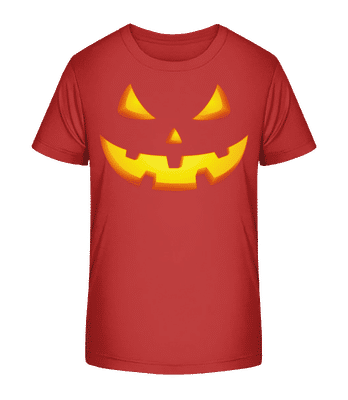 Pumpkin Face Evil - Detské bio tričko Stanley Stella 2.0 - Červená - Predné