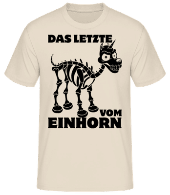 Das Letzte Vom Einhorn - Männer Basic T-Shirt - Creme - Vorne
