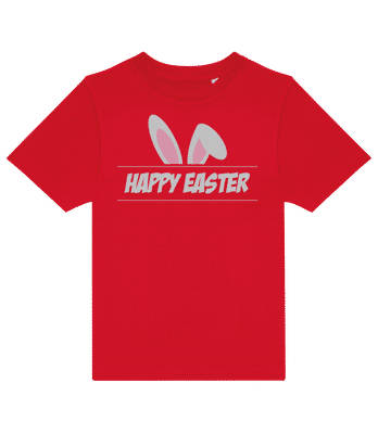Happy Easter Logo Grey - T-shirt enfants B&C - Rouge - Devant