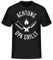 Achtung Opa Grillt weiß · Männer Basic T-Shirt